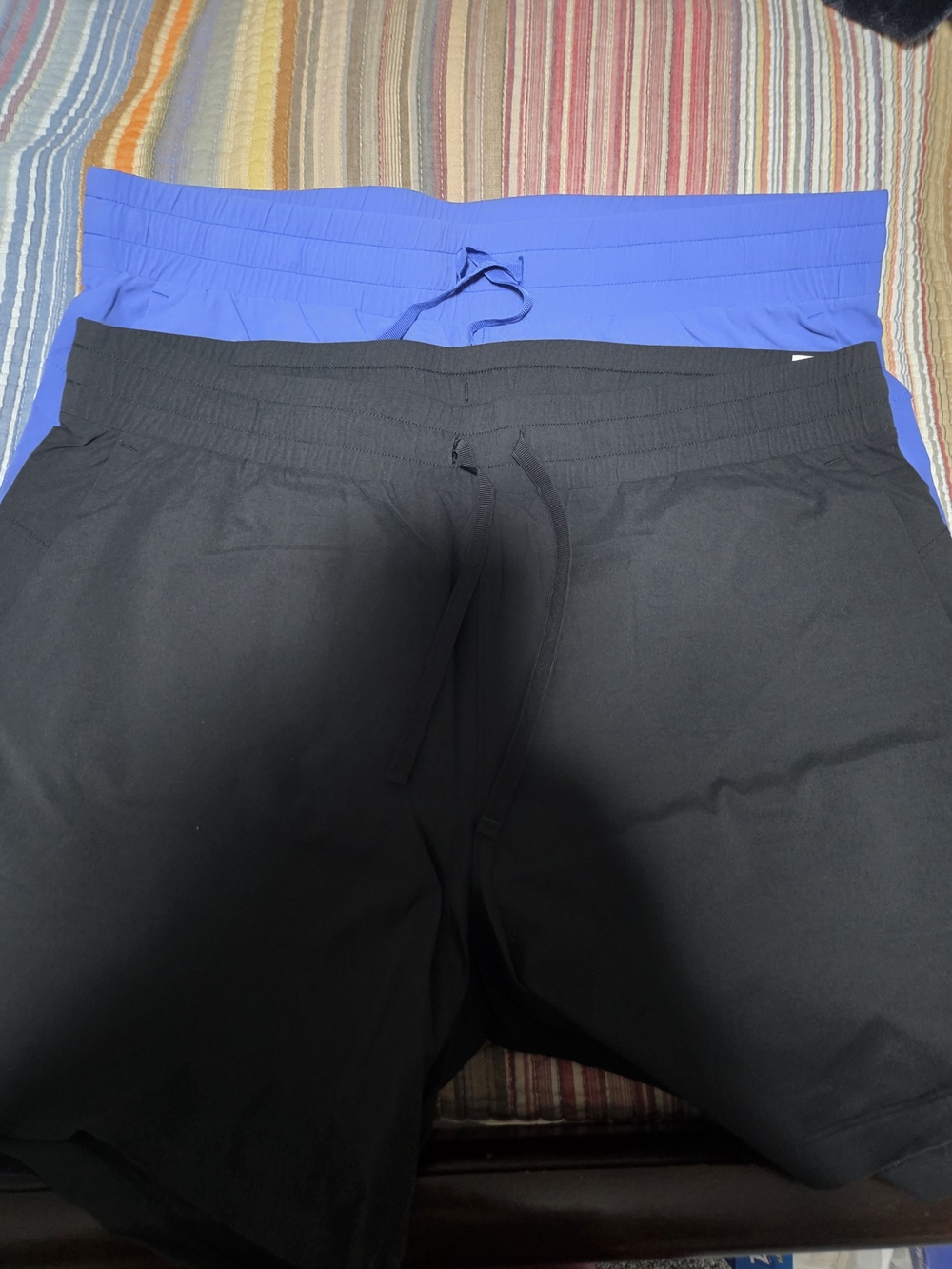 Tuff Athletics Women's Athletic Shorts in Black and Blue, 2 Pair